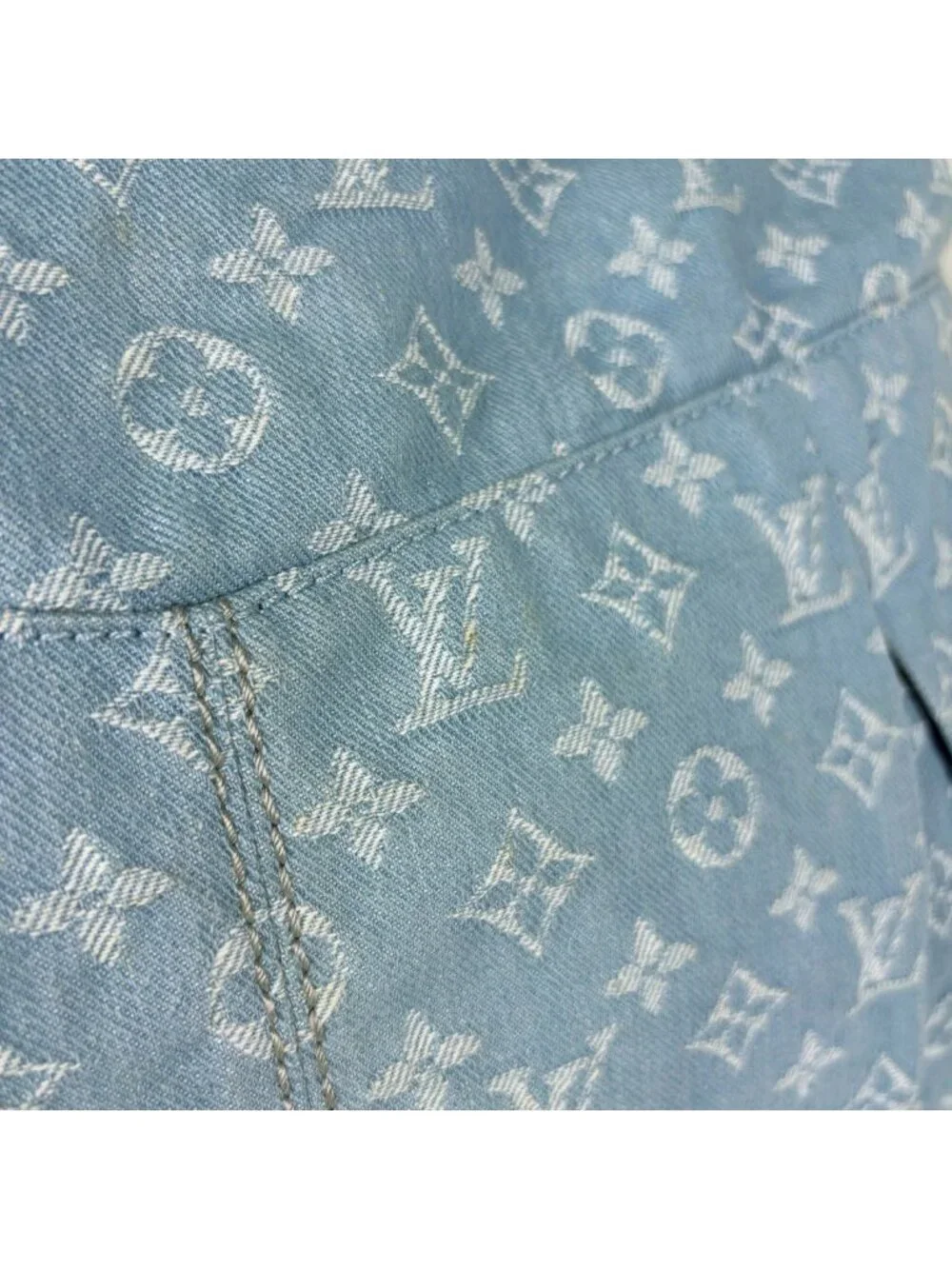 Louis Vuitton Daily GM Shoulder Bag 2-Way Monogram Denim Blue Clair